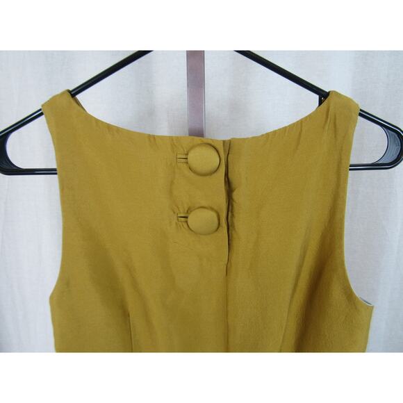 Maeve Size 0 Silk Wool Mustard Yellow Golden Chardonnay Dress Mini Anthropologie - Picture 7 of 7